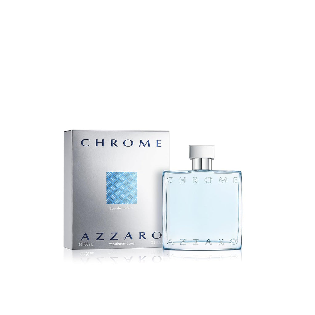 Azzaro Eau de Toilette cromado, colonia acuática fresca para hombre...