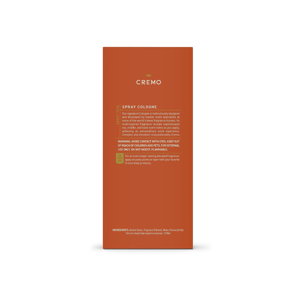 Cremo Colonia para hombres - Espray de colonia Golden Amber para ho...