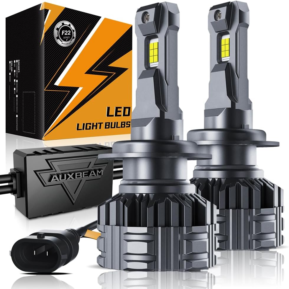 Auxbeam Luz antiniebla H7, serie F22 H7 Powersports, 6500K 110W 240...