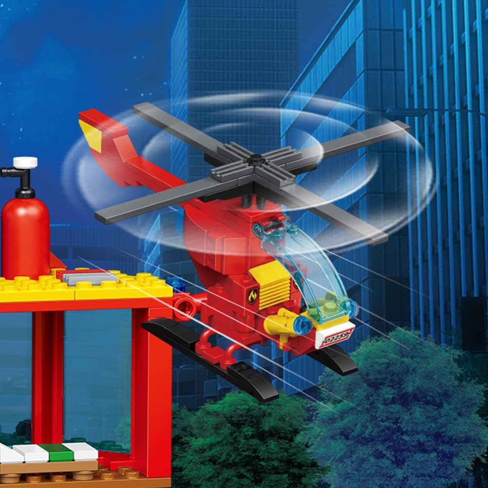 MindBox City Fire Rescue - Juego de construcción con estación de bo...