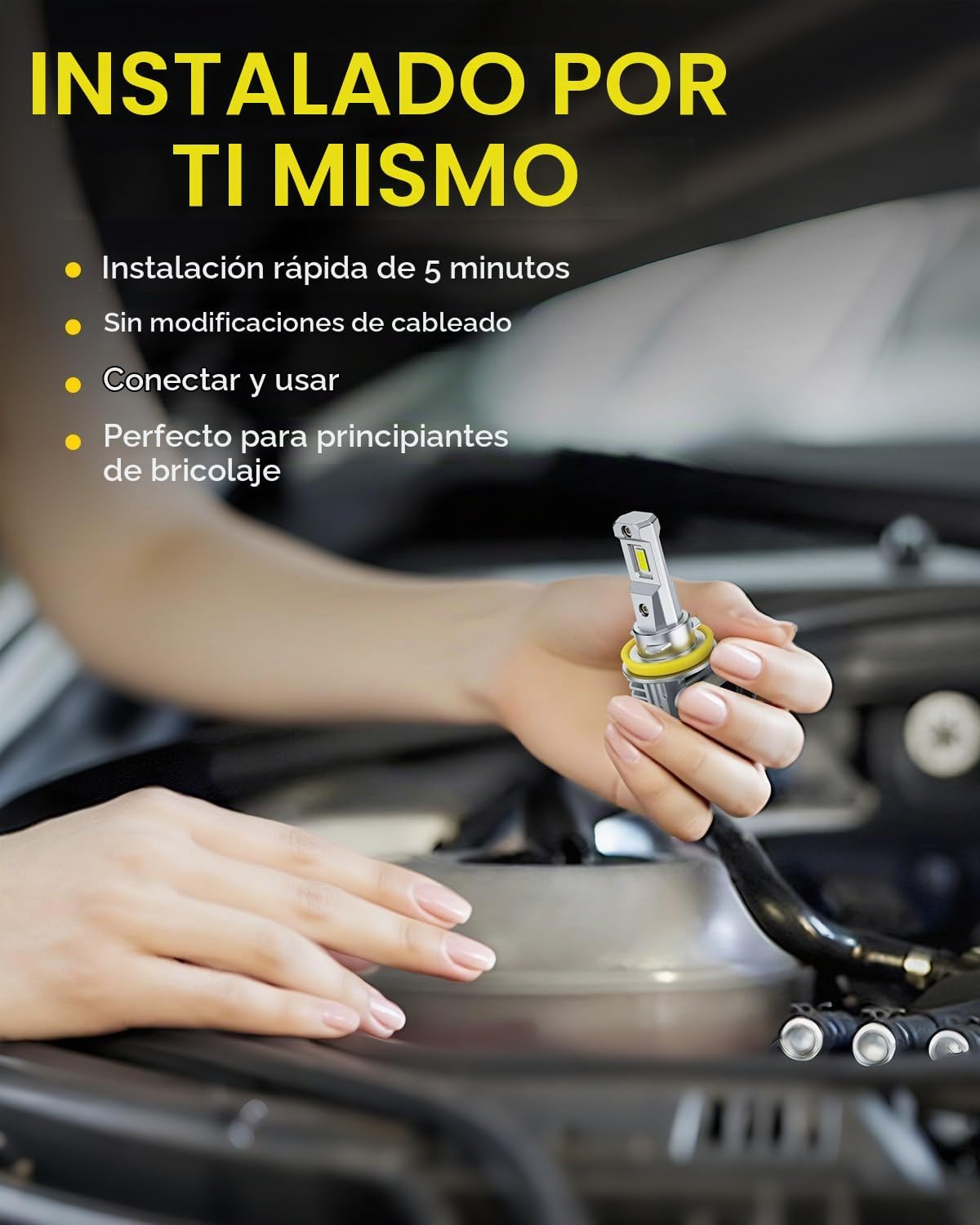 AUXITO Bombillas LED 9005 H11, bombilla LED HB3 H8 H9, 120000LM 650...