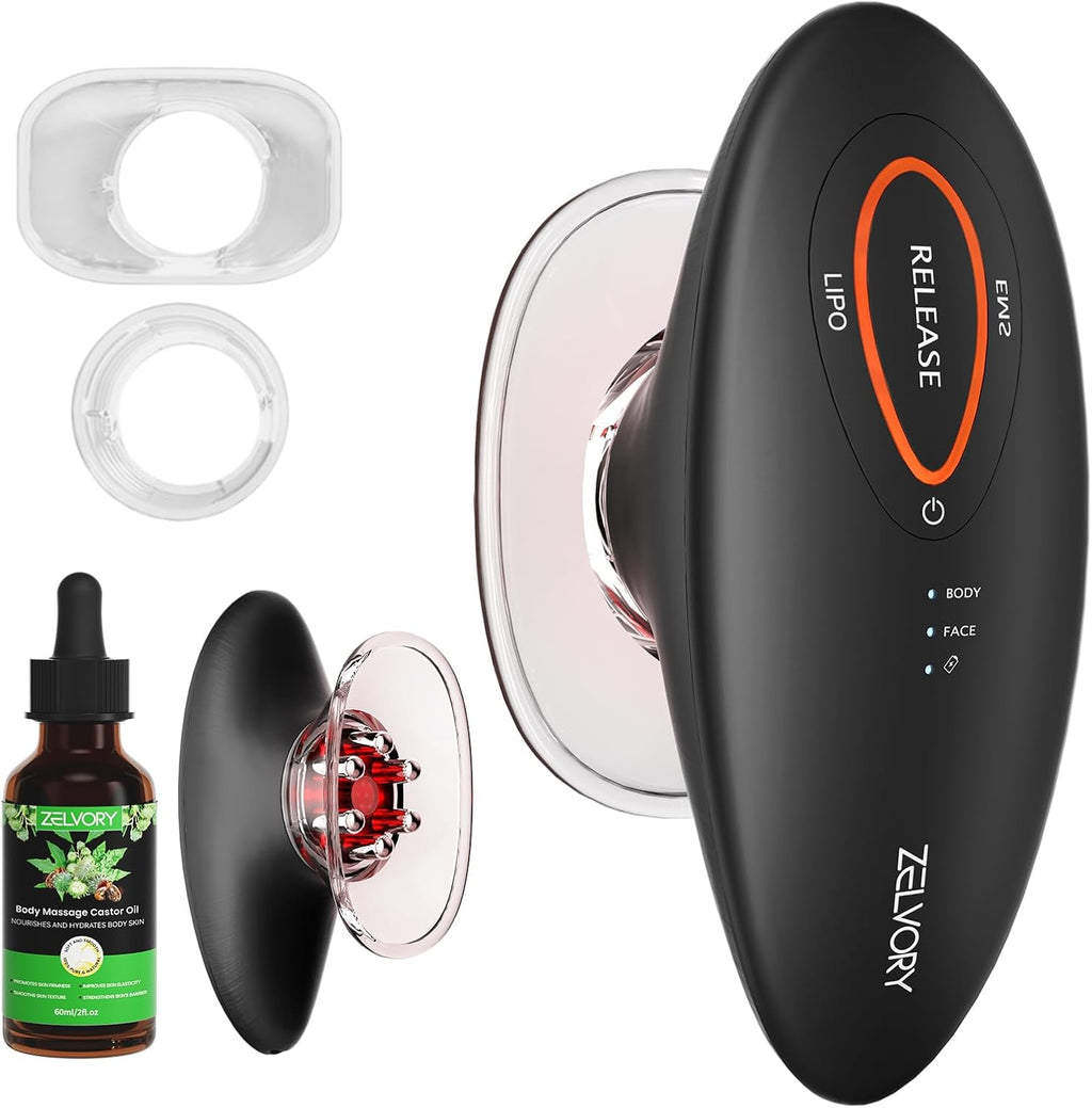Zelvory Máquina para esculpir el cuerpo 3 en 1 con luz roja, succió...