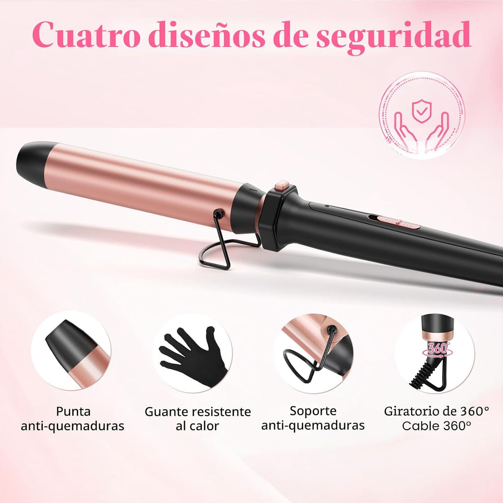 Set Ufree 7 en 1, rizador de pelo con barriles cerámicos intercambi...