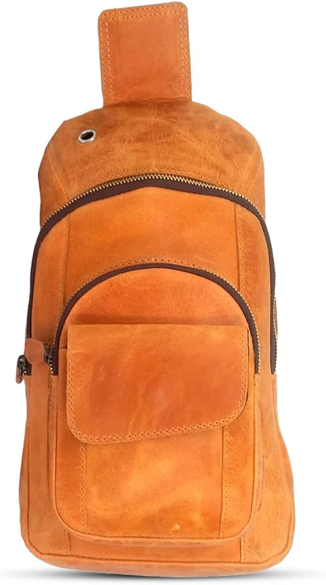The Tannery Mochila de cuero de búfalo hecha a mano multiusos para...
