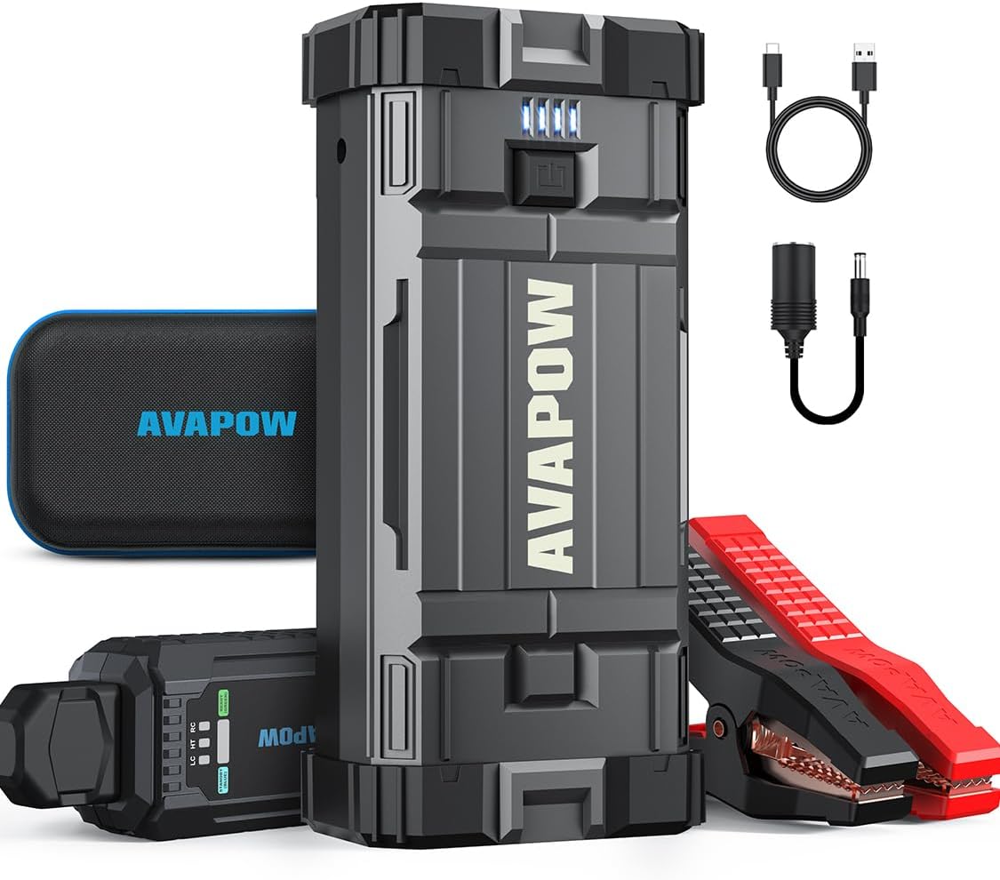 AVAPOW Arrancador de coche, batería de pico de 4000 A (para todo el...