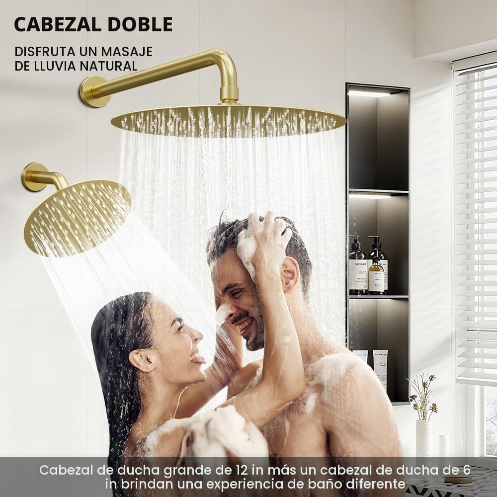 Sistemas de Ducha STARBATH - Cabezal de ducha de lluvia doble redon...