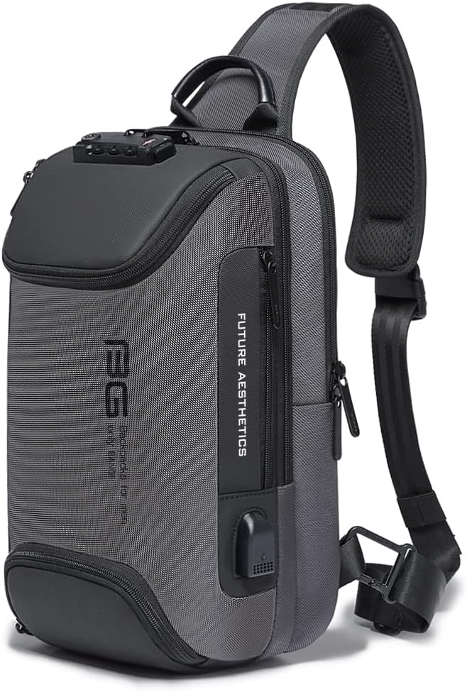 BANGE Bolso bandolera antirrobo, impermeable para el pecho, bolsas...