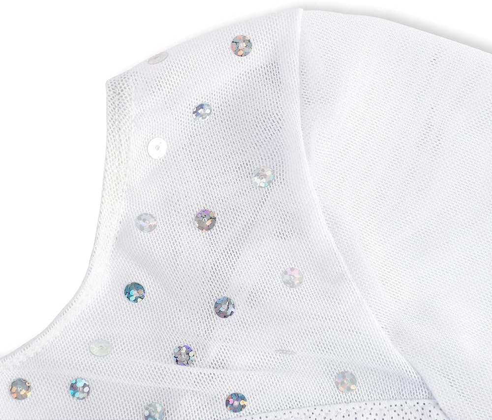 EQSJIU Leotardo de baile de manga larga para niñas, vestido de ball...