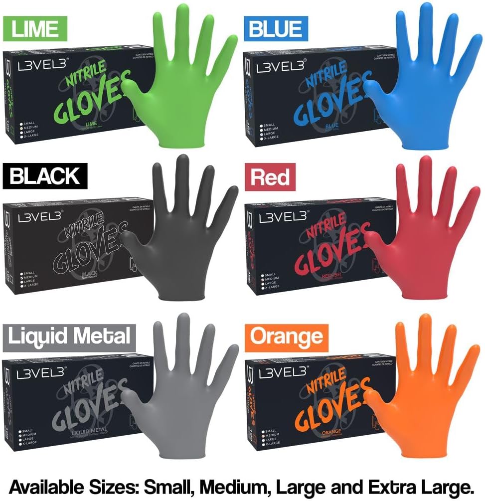 L3 Guantes de Nitrilo Nivel 3 - Guantes Desechables Profesionales d...