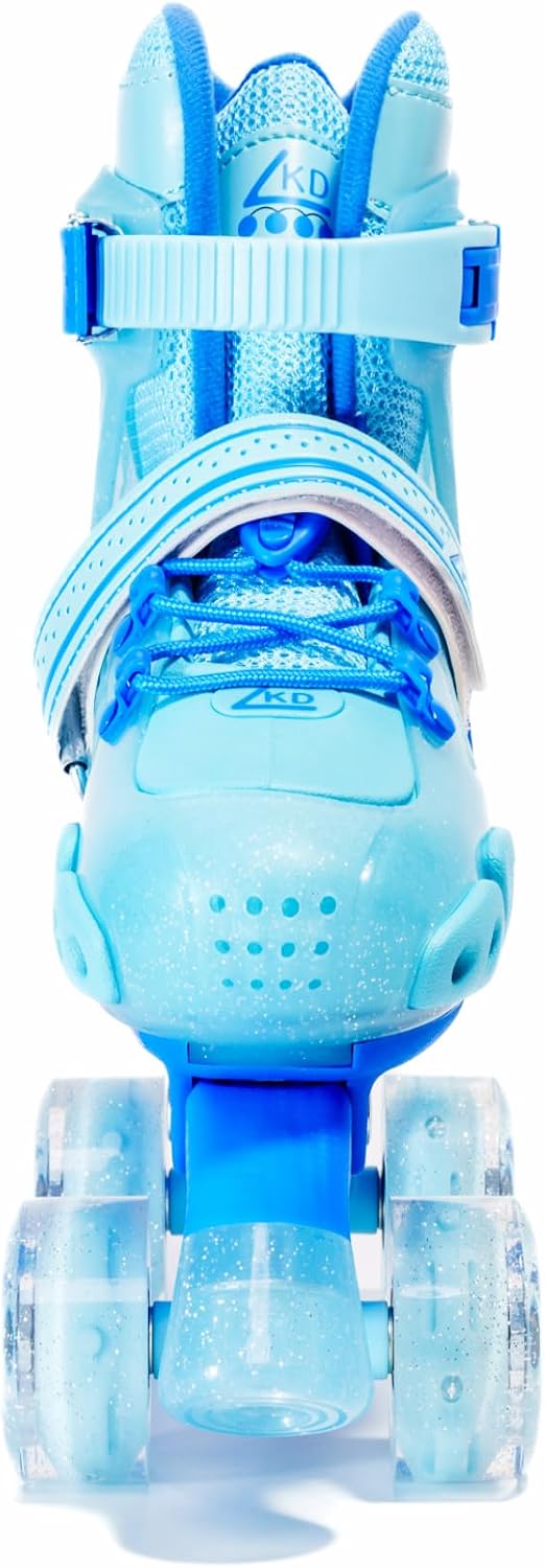 LKD Patines de ruedas para niños y niñas, 4 tamaños, ajustables, co...