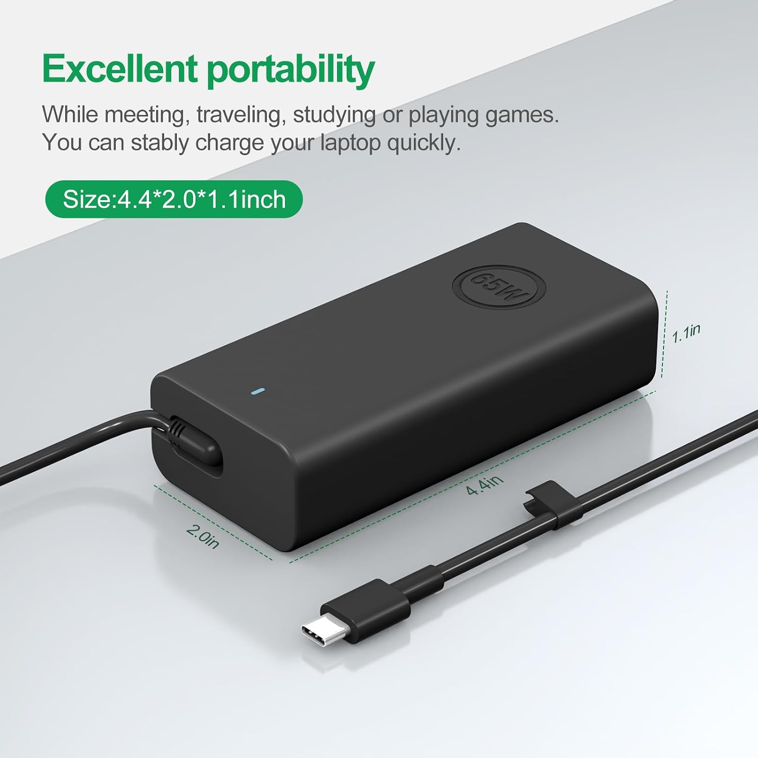 Cargador USB C para laptop de 65 W y 45 W, compatible con Dell Lati...