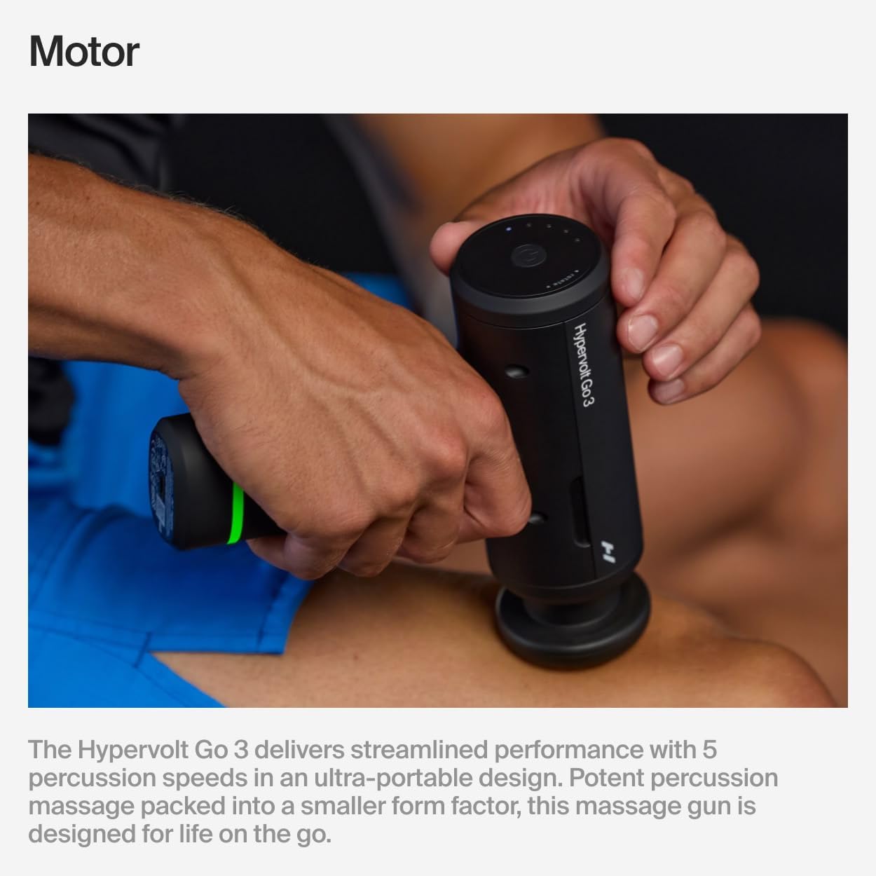 Hyperice Hypervolt Go 3 - Pistola de masaje de percusión compacta d...