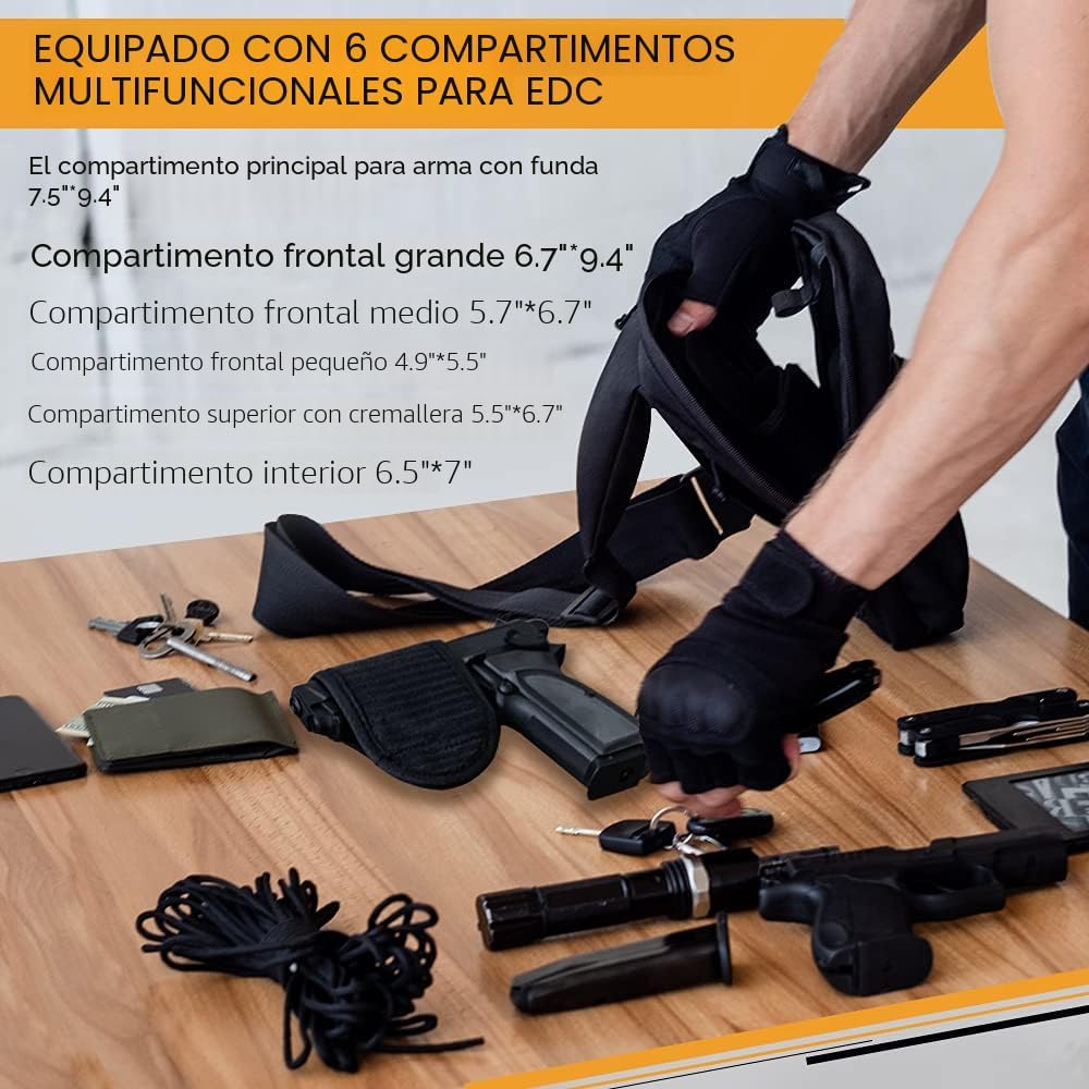 TECEUM - Bolsa de hombro táctica compacta \u2013 CCW para todos los...