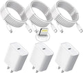 Cargador rápido para iPhone de 10 pies, paquete de 3 unidades extra...