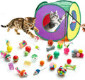 Retro Shaw Paquete de juguetes para gatos, 33 unidades, juguetes in...