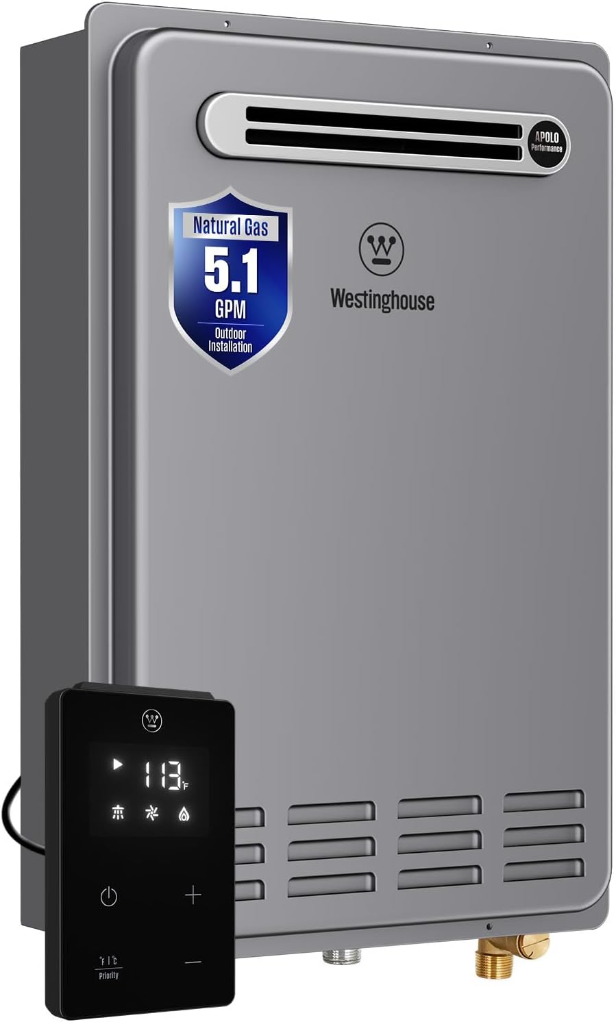 Westinghouse Calentador de agua sin tanque de gas natural de 120,00...