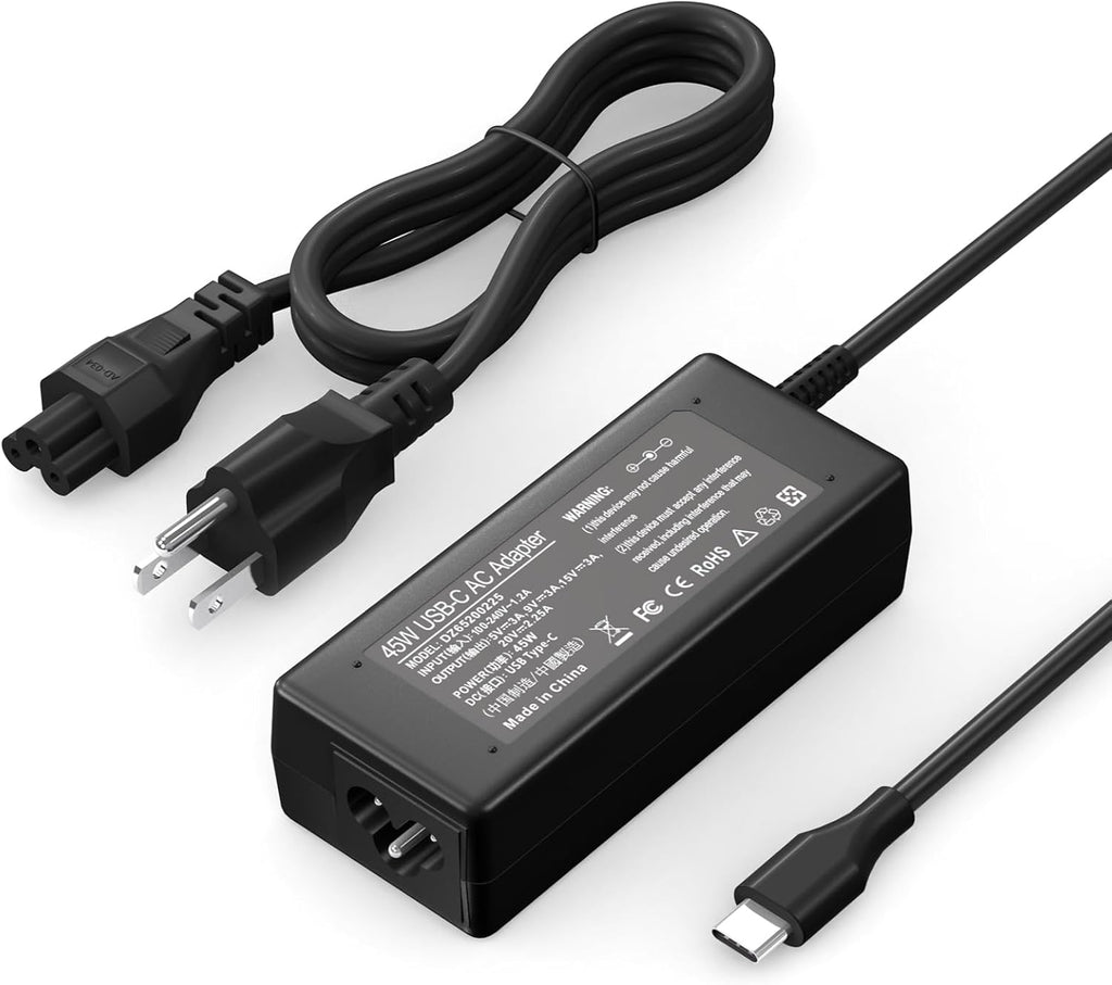Cargador USB-C para portátil de 45 W compatible con HP Chromebook X...