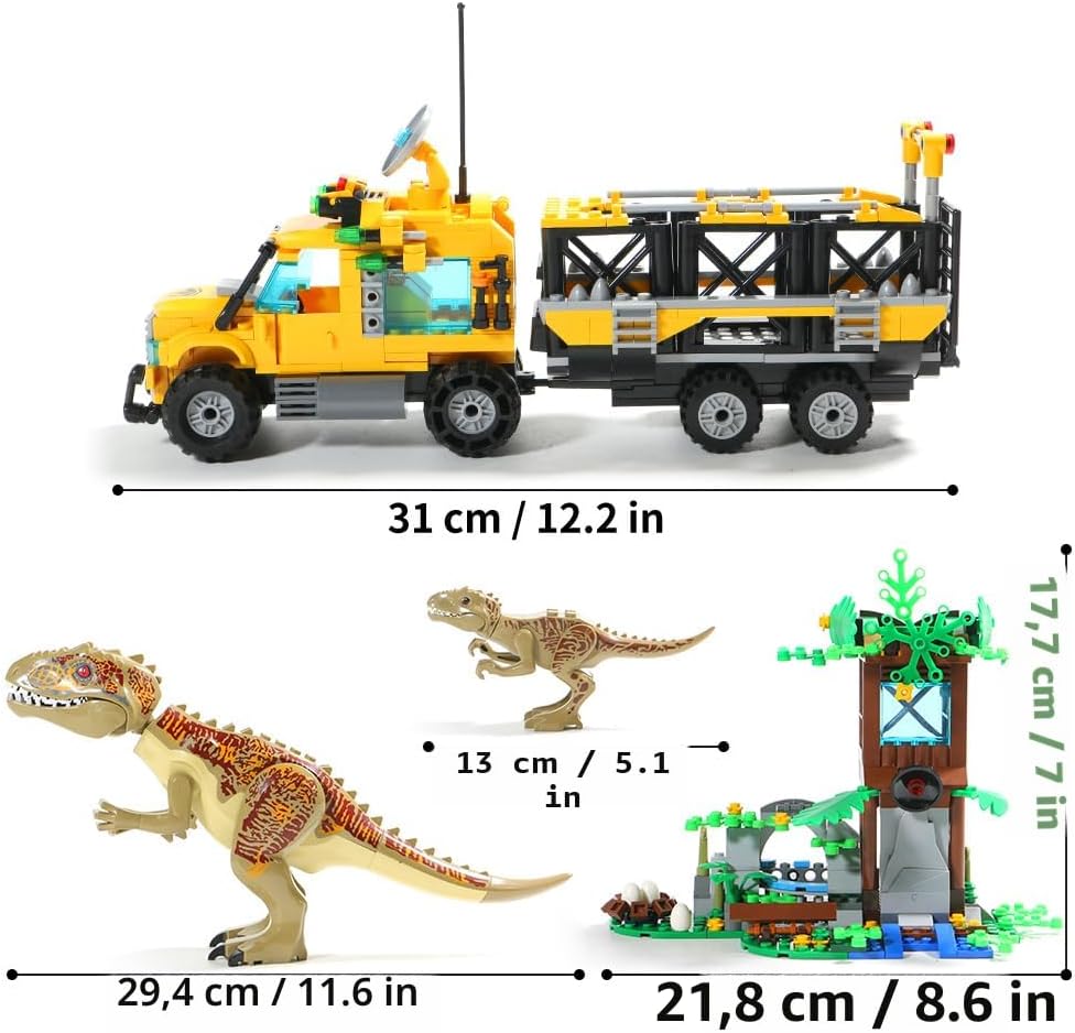 Mesiondy Juego de bloques de construcción de dinosaurios, juguetes...