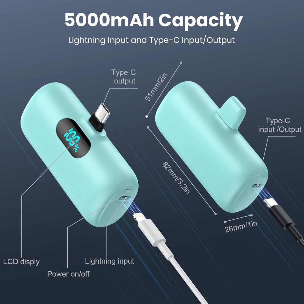 Feob Cargador Portátil Mini 5000mAh Banco de Energía, Cargador Port...