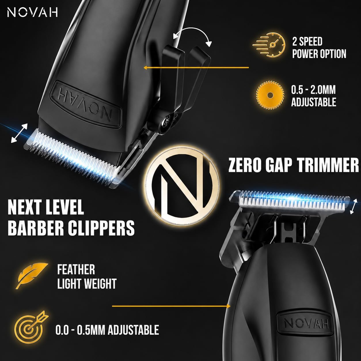 Novah® Cortadoras de Cabello Profesionales para Hombres, Cortadoras...