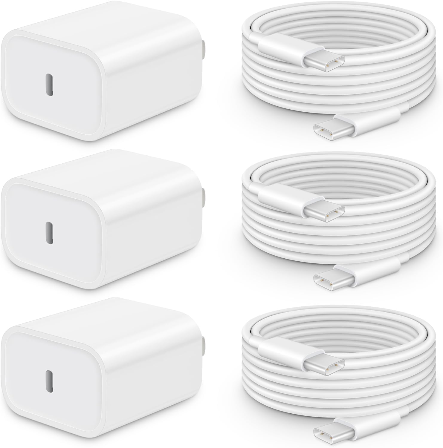 CXX Cargador rápido para iPhone 17\/16\/15 [paquete de 3] Cargador...