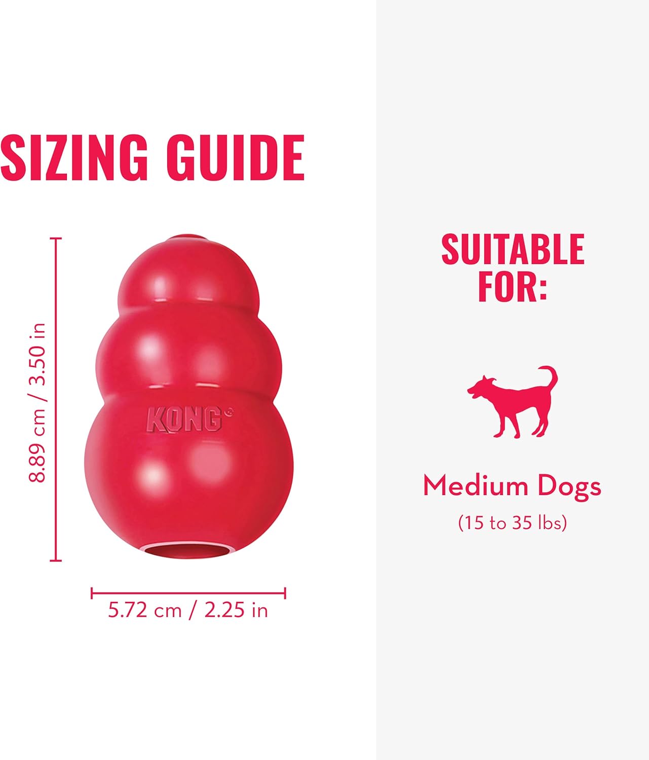 KONG Juguete clásico rellenable para perros - Juguete de búsqueda y...