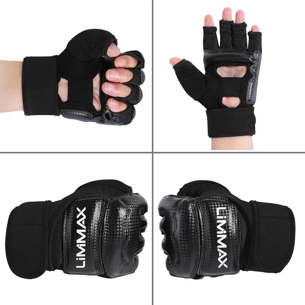 LiMMAX Guantes de Kickboxing Sparring Guantes TKD para Hombres y Mu...