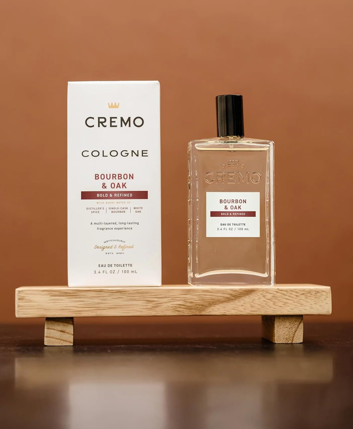 Cremo Cologne For Men Bourbon &amp; Oak - Spray de colonia para hom...