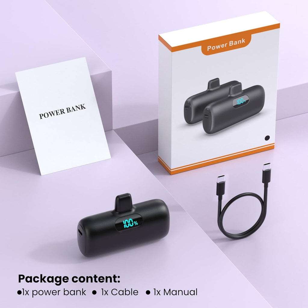 Cargador portátil mini para iPhone serie 14\/13, batería de carga r...