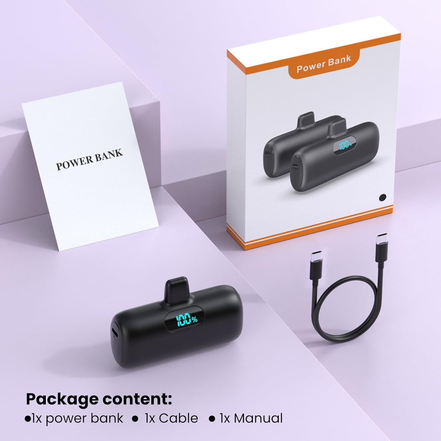 Cargador portátil mini para iPhone serie 14\/13, batería de carga r...