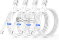 QZIIW Paquete de 4 cables de carga rápida USB C de 3 pies para iPho...