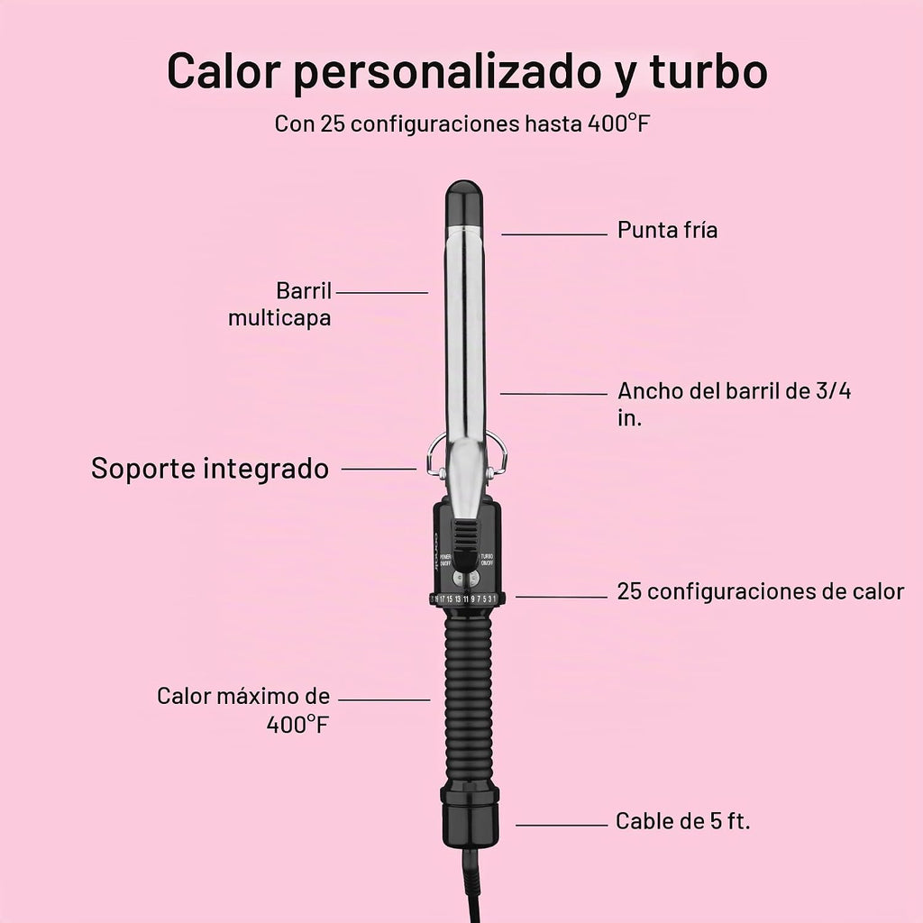 Conair - Rizador de calor instantáneo de 3\/4 de pulgada, barril de...
