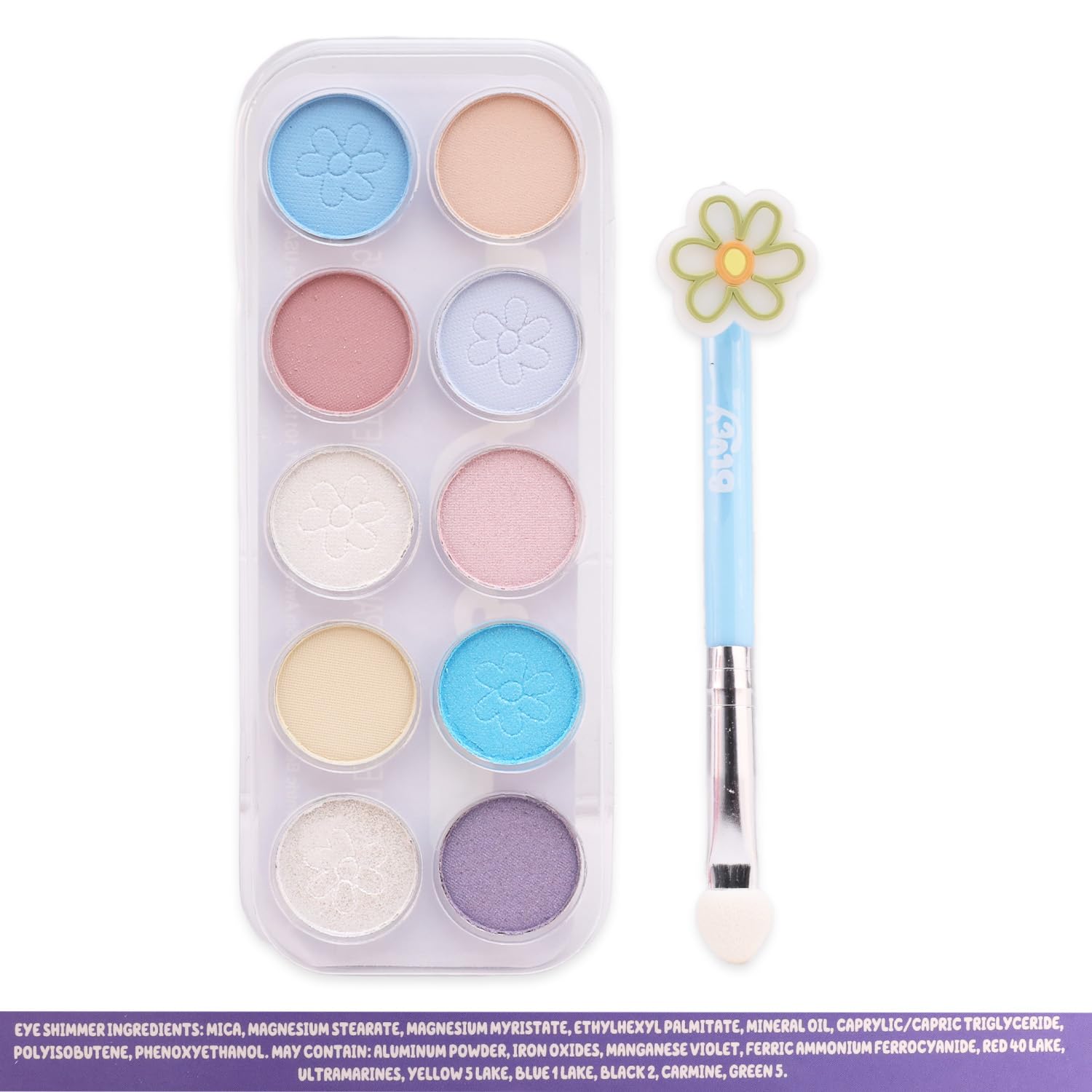 Bluey Beauty Set - Paquete de maquillaje con paleta de brillo de oj...