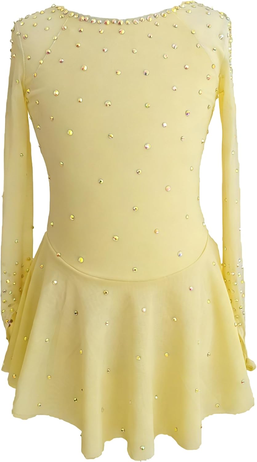 JoyCan Vestido de patinaje artístico Manga larga Poliéster Tamaño p...