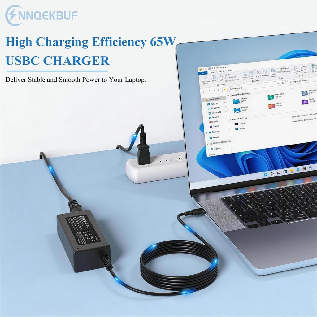 Cargador para laptop 65 W, adaptador de corriente USB C compatible...