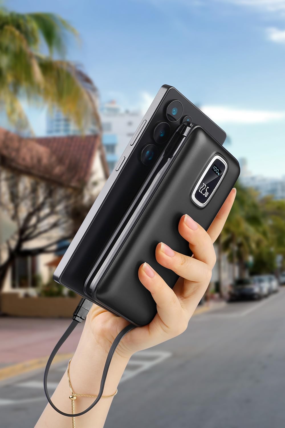 DXUN Cargador portátil de batería \u2013 Cargador de teléfono portá...
