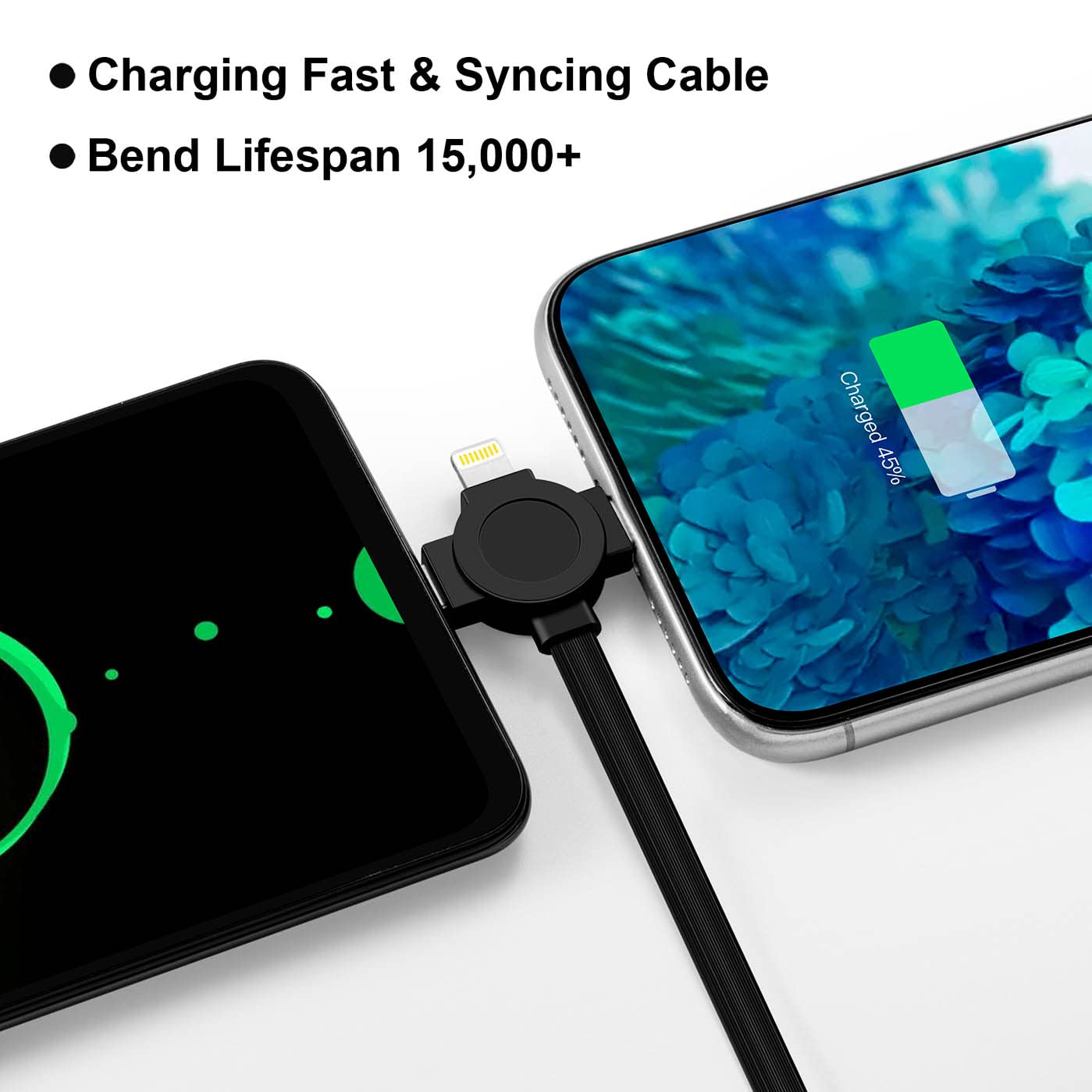 Paquete de 2 cables de carga múltiple, 3 en 1, retráctil, cable de...