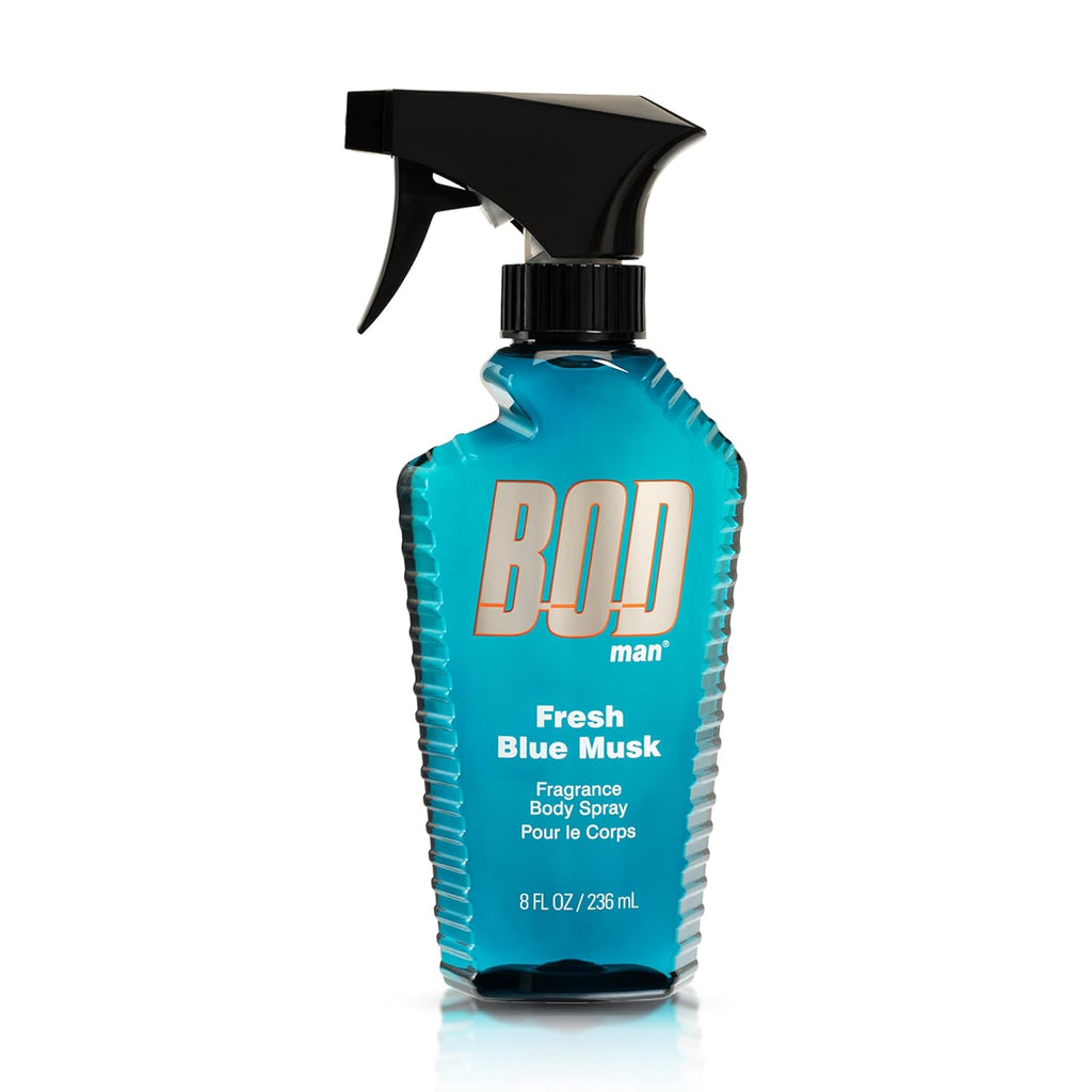 BOD man Fragancia corporal en aerosol, Fresh Blue Musk, 8 fl oz