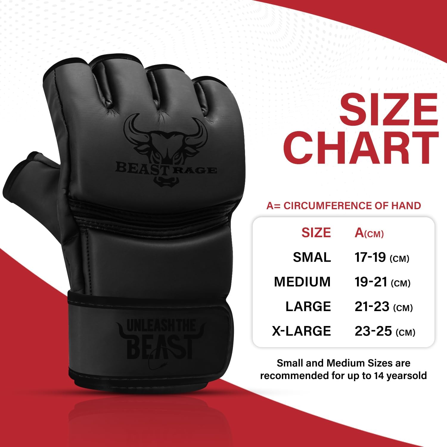 BEAST RAGE Guantes de artes marciales para hombres y mujeres, guant...