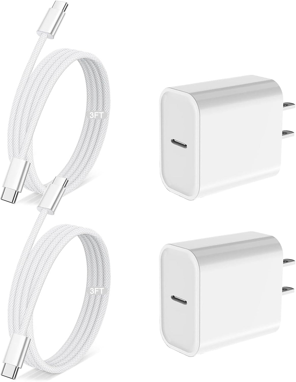 Carga rápida para iPhone 17 Pro Max Cargador, paquete de 2 unidades...