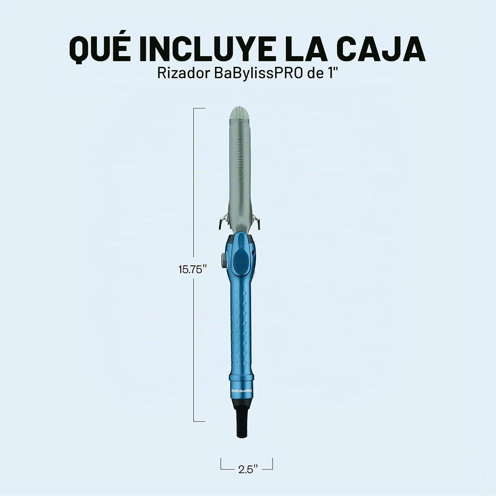 BaBylissPRO Rizador de Resorte de Titanio Nano, Varita Profesional...