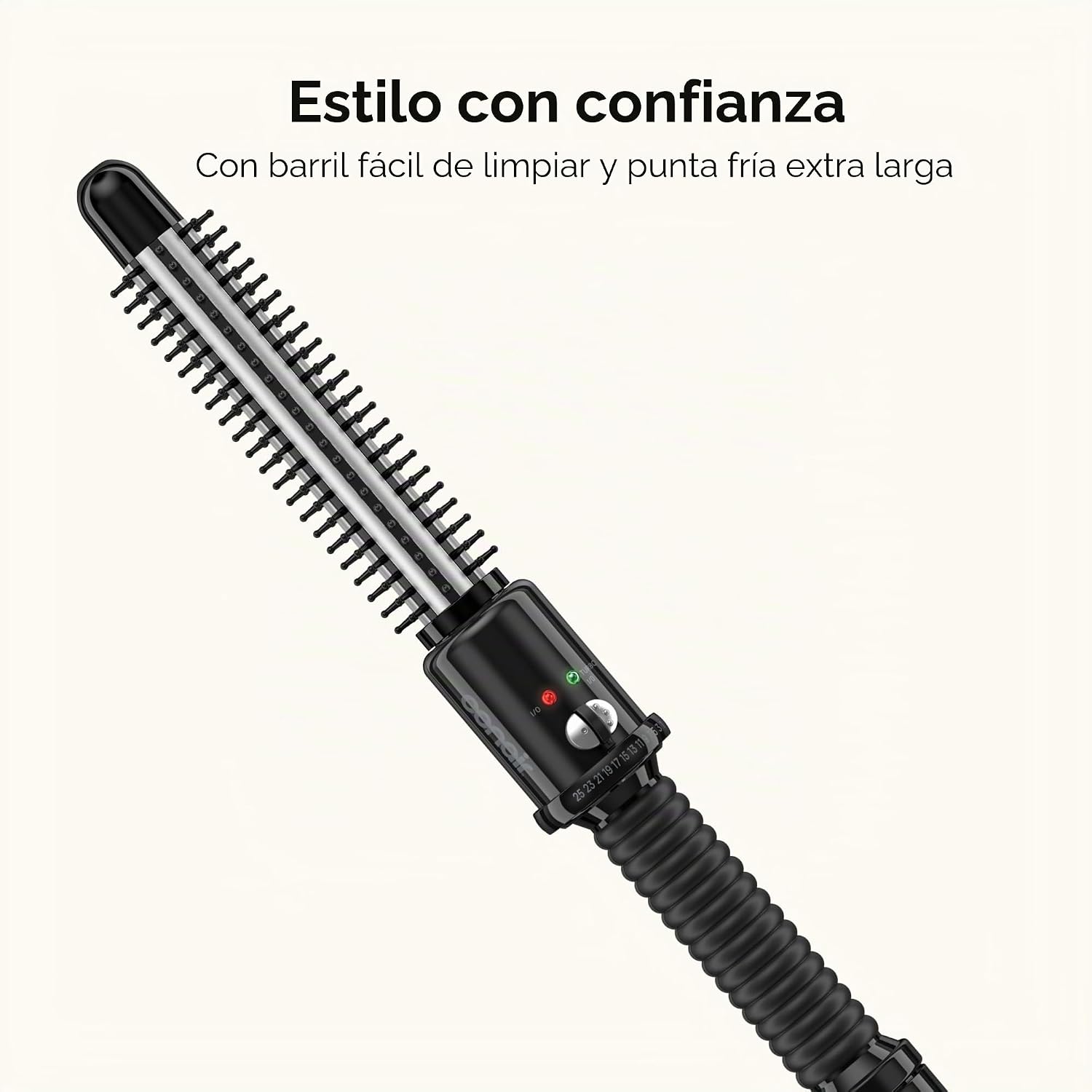 Conair Cepillo de rizador para cabello corto, cerdas de nailon, bar...