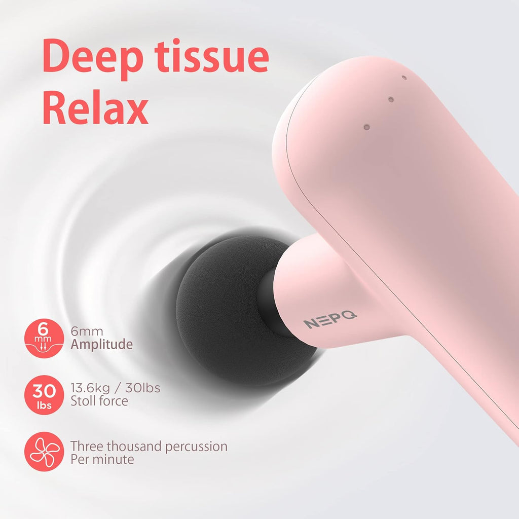 NEPQ Pistola de masaje mini, SK6 Pistola de percusión fascial portá...