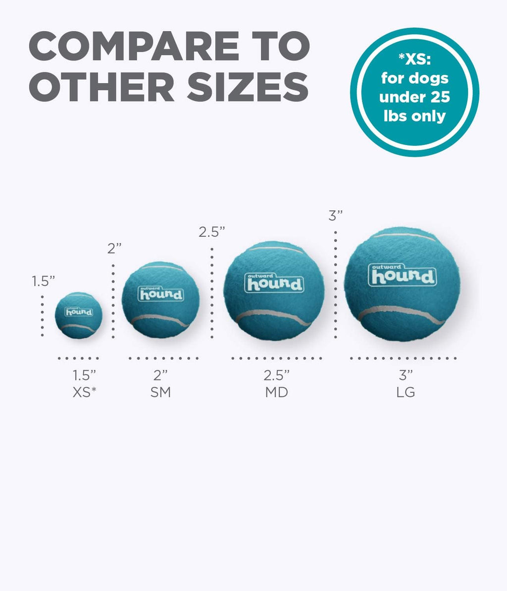 Outward Hound Squeaker Ballz - Pelotas de tenis chirriantes para pe...