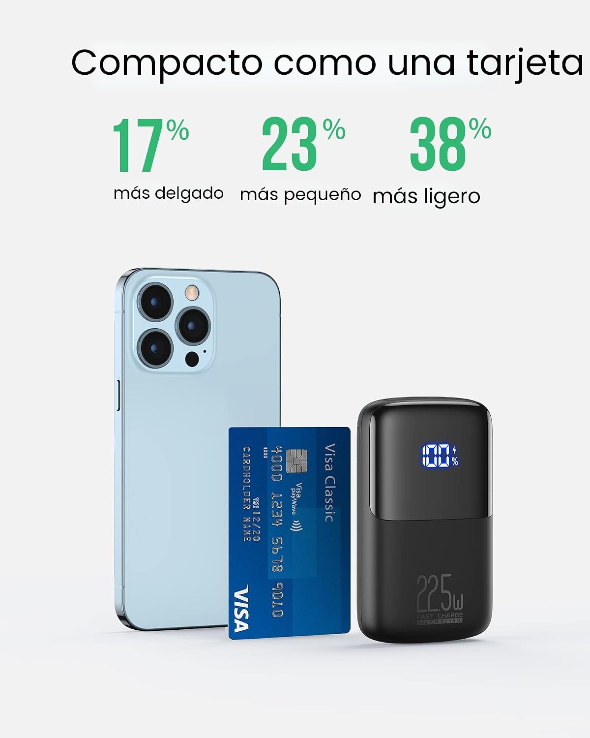 INIU Cargador portátil, la batería externa de 10000 mAh más pequeña...