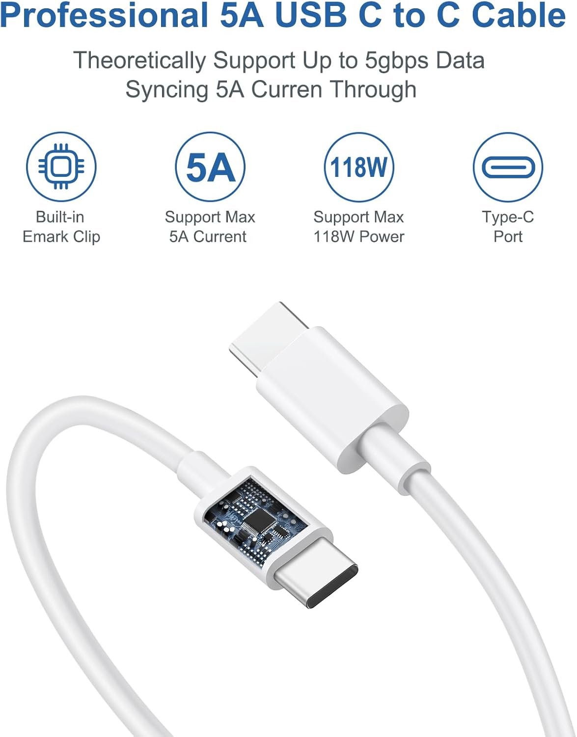 Cargador de aire Mac Book Pro de 10 pies, cable de carga largo tipo...
