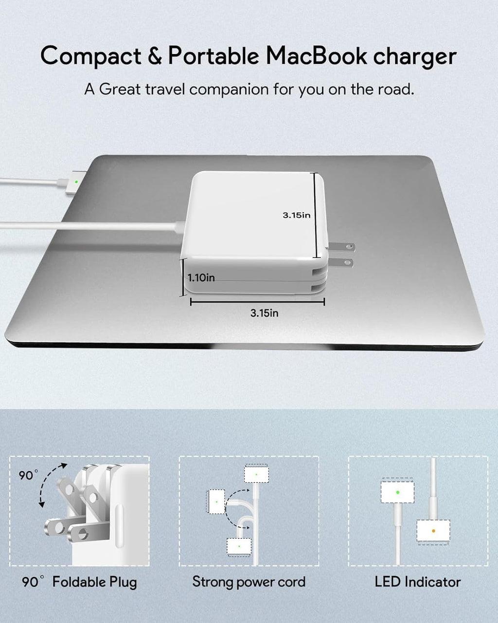 NSPENCM Cargador para Mac Book Pro de 85 W, adaptador de corriente...
