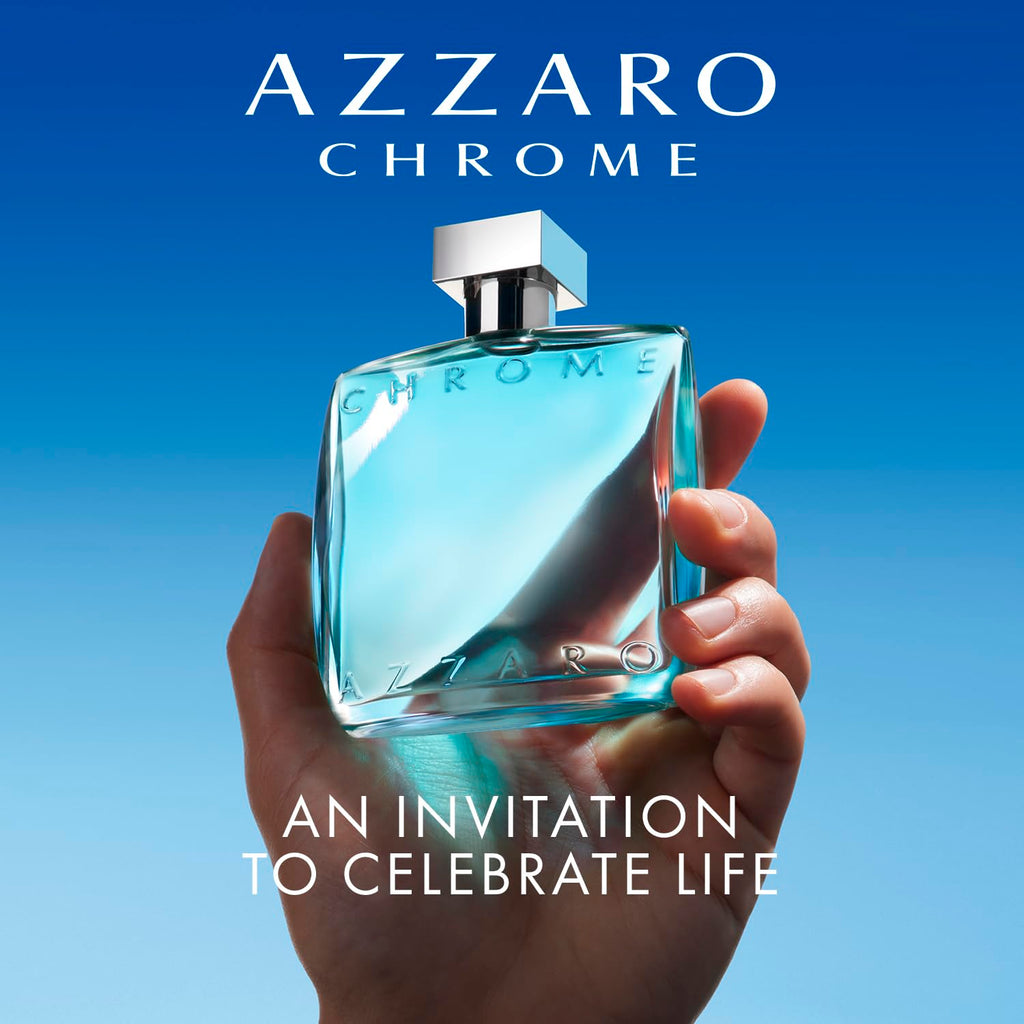 Azzaro Eau de Toilette cromado, colonia acuática fresca para hombre...