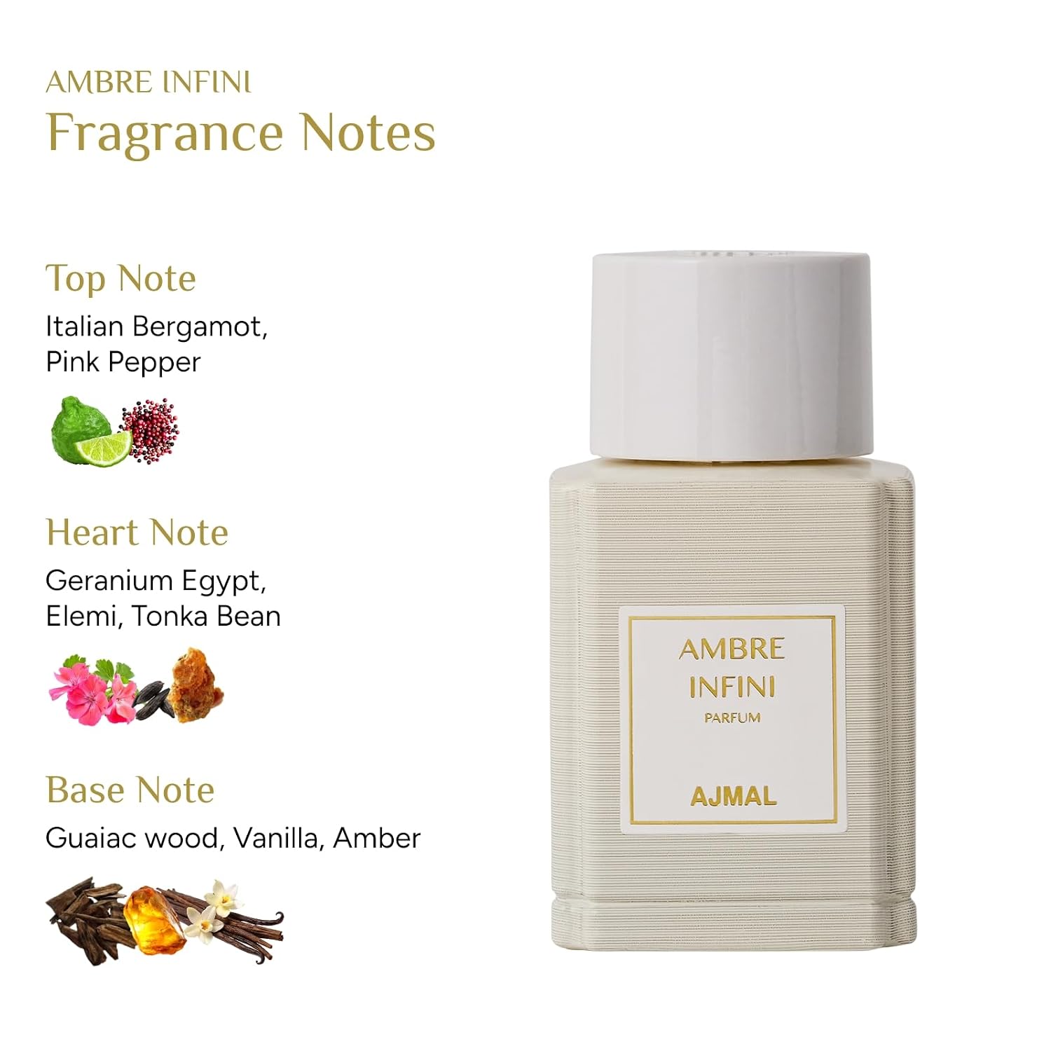 Ajmal Oud Marquis Ambre Infini Eau de Parfum para Hombre, 3.4 fl oz...