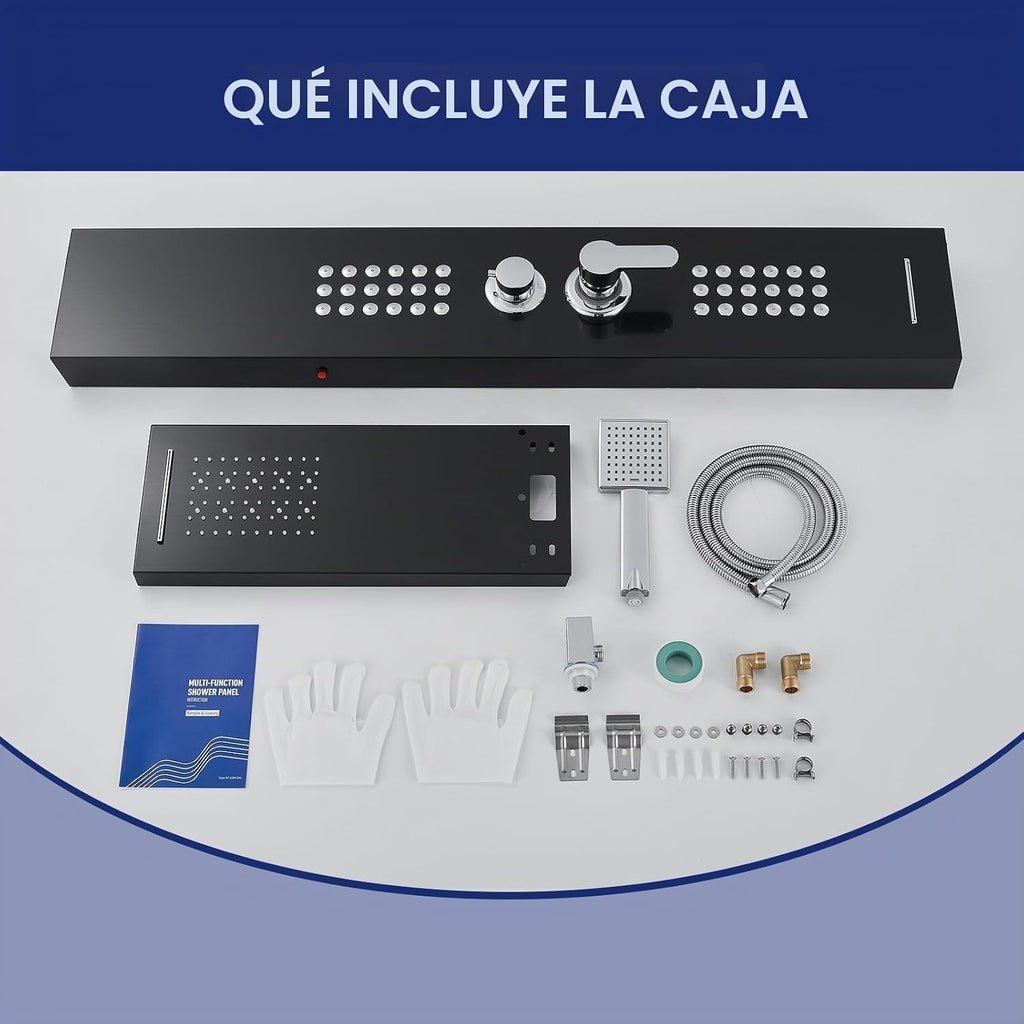ROVATE 5 en 1 LED Rainfall - Panel de ducha con sistema de torre de...